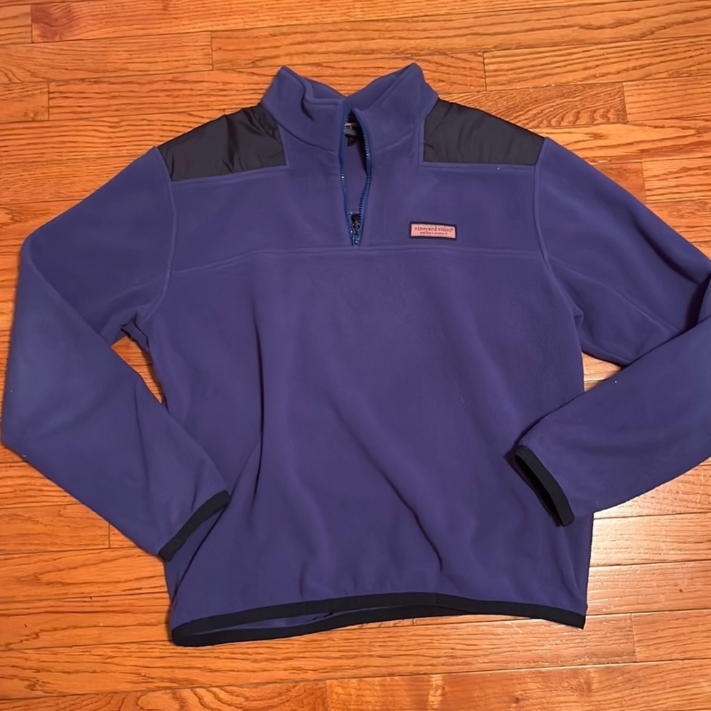 Vineyard Vines men’s blue quarter zip fleece